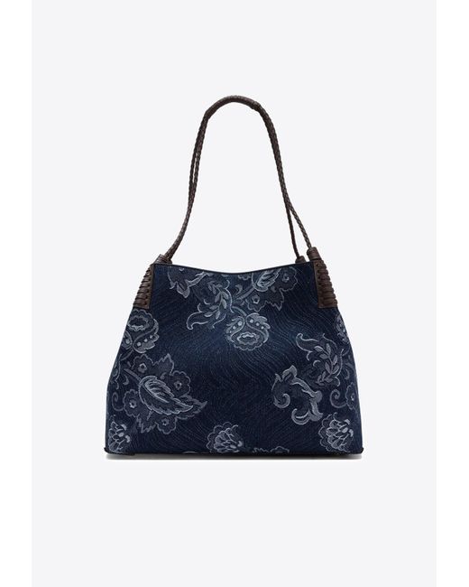 Etro Blue Medium Libra Shoulder Bag