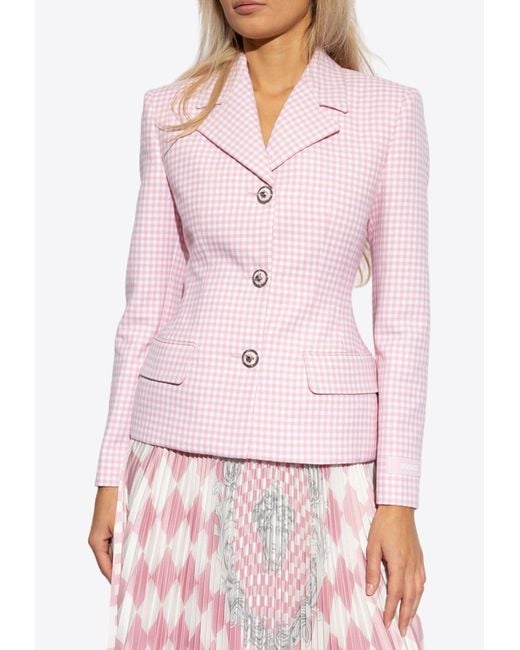 【関税・送料込み】VERSACE BLAZERS PINK VIRGIN WOOL BLAZER Versace Tailored virgin wool blazer - Suits - Free Shipping