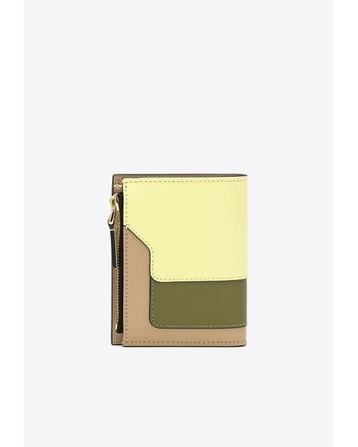 Marni Yellow Leather Bi-Fold Wallet