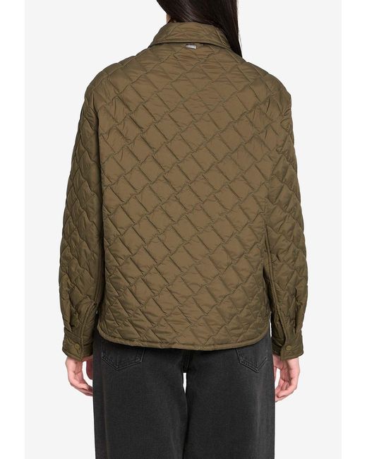Herno Brown Quilted Buttoned Jacket