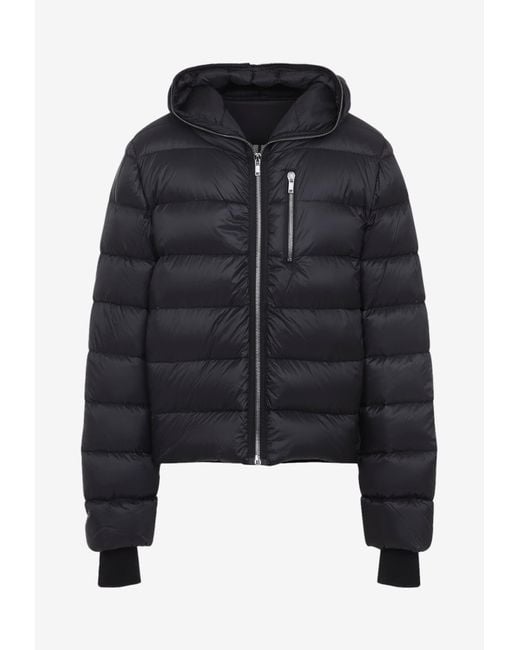 Rick Owens Black Gimp Down Jacket for men