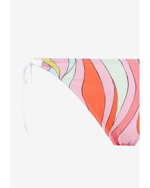 Emilio Pucci White Printed Bikini Bottom