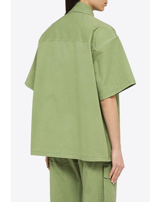 Stella McCartney Green Oversized Utility Shirt