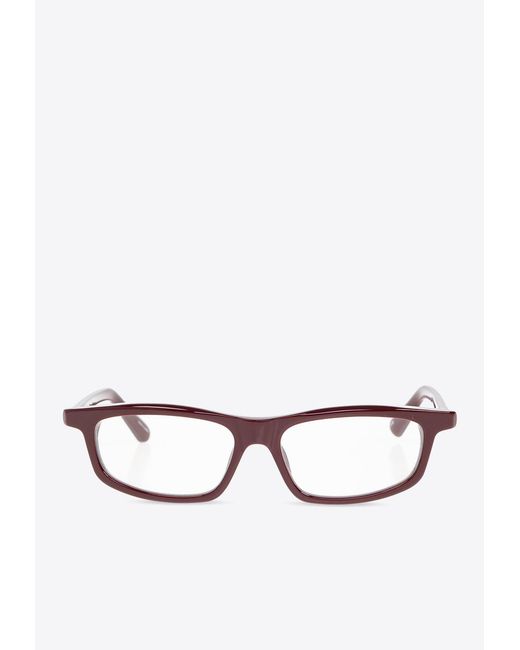 Jacquemus White Rectangular-Framed Optical Glasses