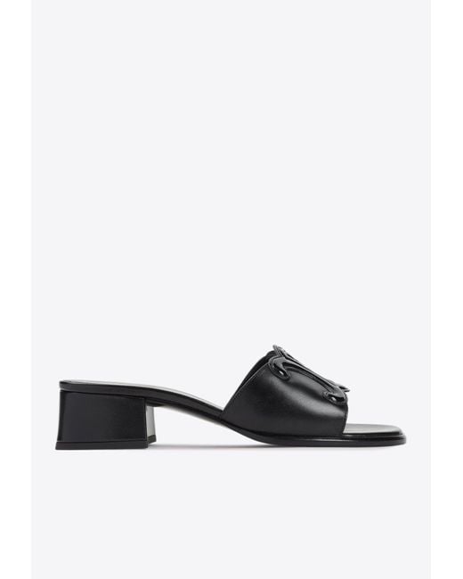 Céline White Triomphe 40 Leather Mules