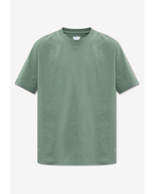 Bottega Veneta Green Basic Crewneck T-Shirt for men