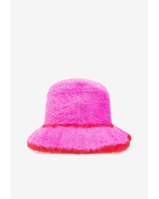 Jacquemus Le Bob Neve Bucket Hat in Pink