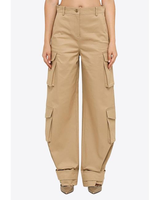 Valentino Baggy Cargo Pants in Natural Lyst