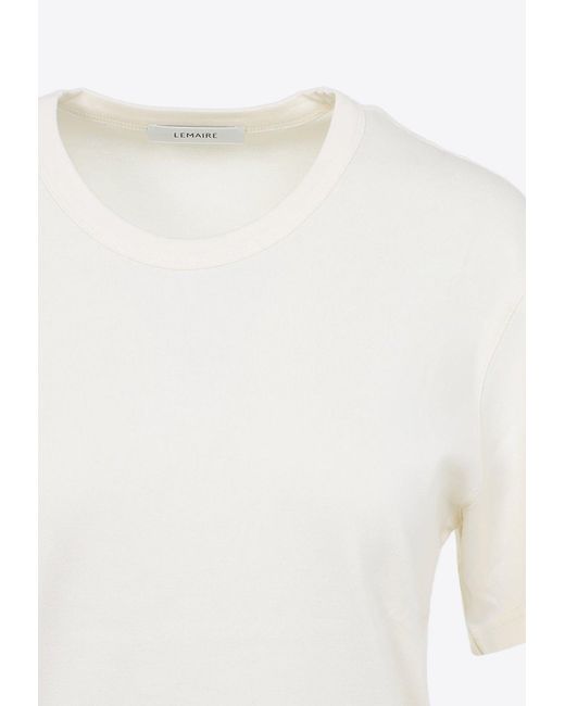 Lemaire White Basic Crewneck T-Shirt