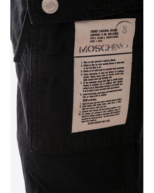Moschino Blue Straight-Leg Cargo Pants for men
