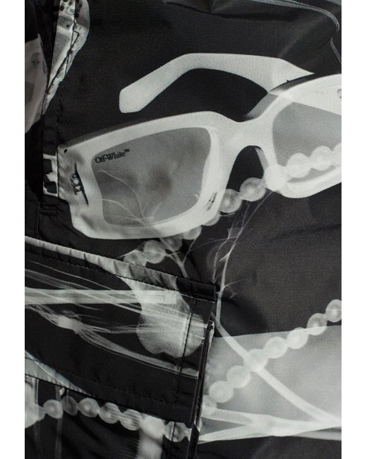 Off-White c/o Virgil Abloh Black X-Ray Print Swim Shorts for men
