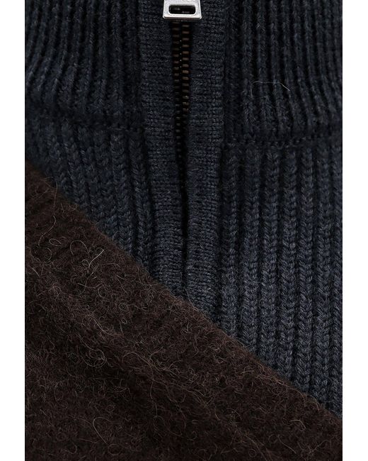 Fendi Black High-Neck Paneled Sweater Vest for men