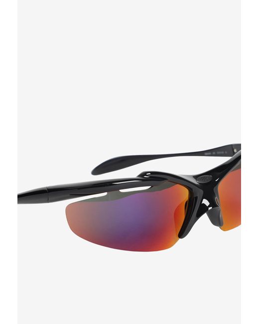 Balenciaga White Turbo D-Frame Sunglasses