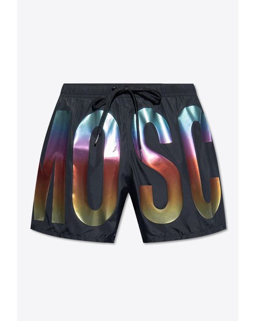 Moschino Blue Logo Swim Shorts for men