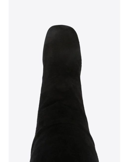 Prada Black 50 Suede Knee-Length Boots