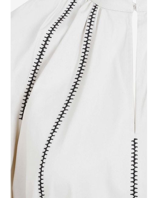 Max Mara White Rive Mini Kaftan Dress