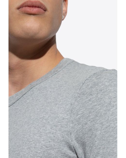 Tom Ford Gray Basic Crewneck T-Shirt for men