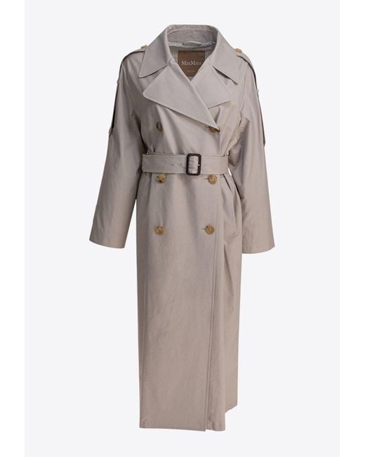 Max Mara Women's Natural Felipe Double-Breasted Trench Coat