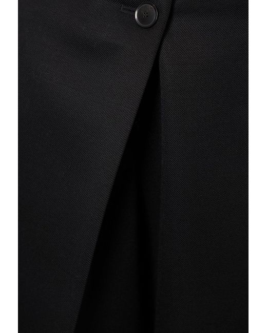 Givenchy Black Wrap-Style Wool-Blend Maxi Skirt