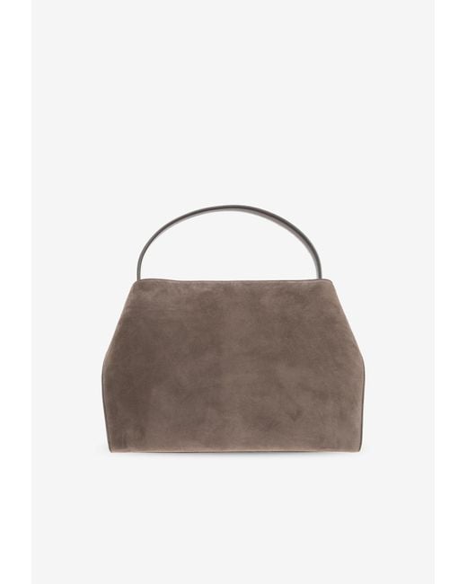 Ferragamo Gray Medium Hug Soft Shoulder Bag