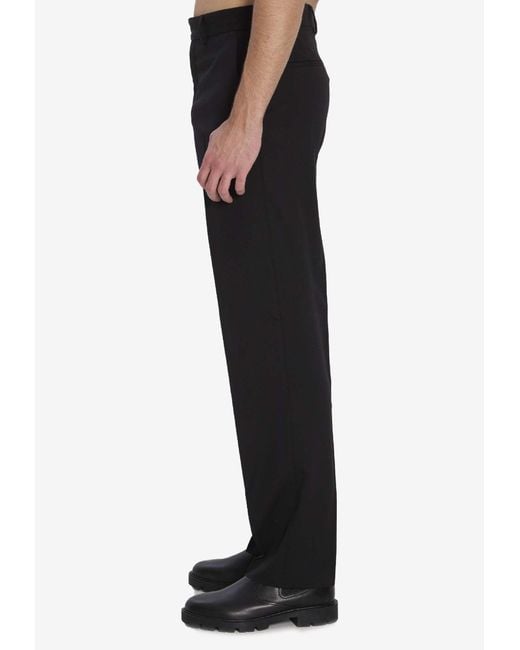 Fendi Black Classic Wool Pants for men
