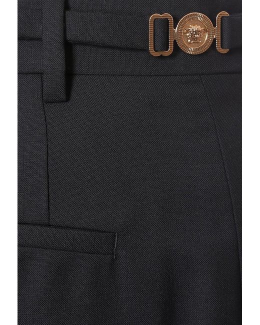 Versace Black Wool Tailored Pants for men