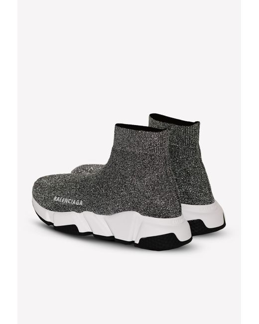black and silver balenciaga sneakers