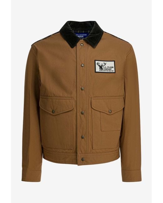 Junya Watanabe Brown X Filson Jacket With Logo-Patch for men