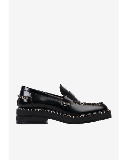 Chloé Black Noua Flat Loafer
