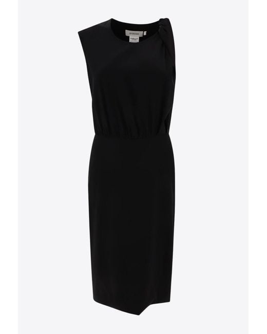 【送料&関税込】SportMax Sleeveless Midi Dress Sportmax Cris Sleeveless Midi Dress in Black | Lyst