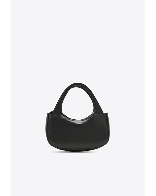 Coperni Black Micro Baguette Leather Swipe Bag