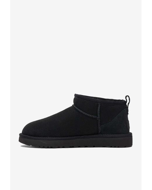 Ugg Black Classic Ultra Mini Ankle Boots