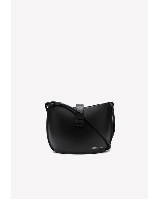 Loewe Black Molded Bucket Bag In Calf Leather