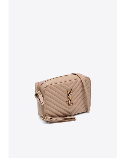 Saint Laurent Lou Quilted Leather Crossbody Bag in Natural Lyst