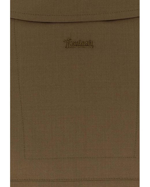 Herno Brown Wool-Blend Buttoned Shirt for men