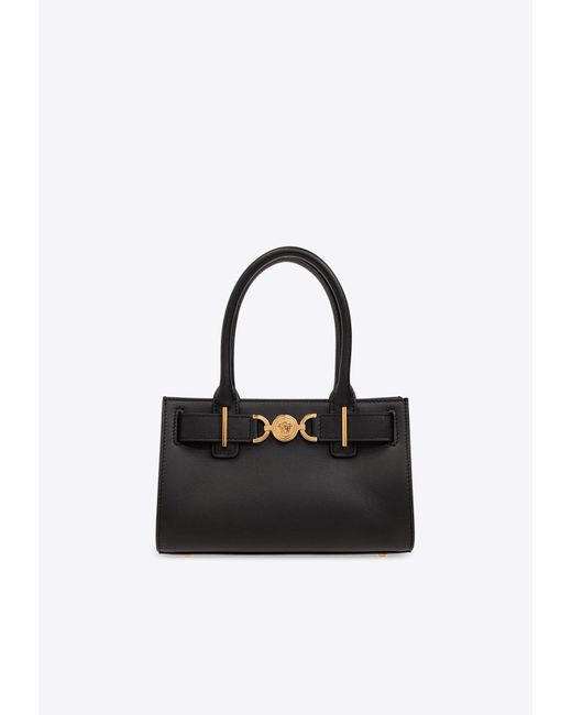 Versace Black Small Medusa '95 Top Handle Bag