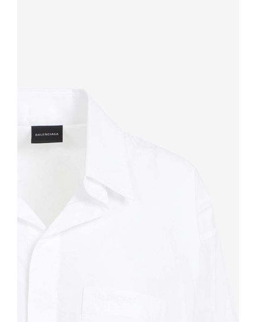 Balenciaga White Long-Sleeved Shirt