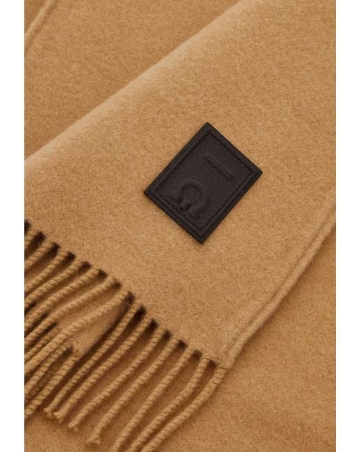 Ferragamo Natural Wool And Cashmere Hooded Scarf