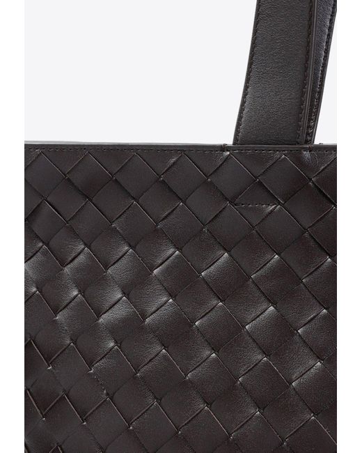 Bottega Veneta Black Large Intrecciato Leather Tote Bag for men