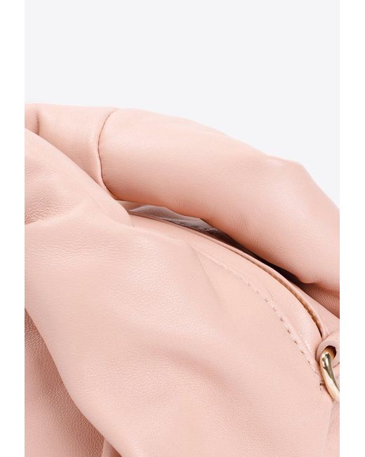 Dries Van Noten Pink Twist Leather Crossbody Bag