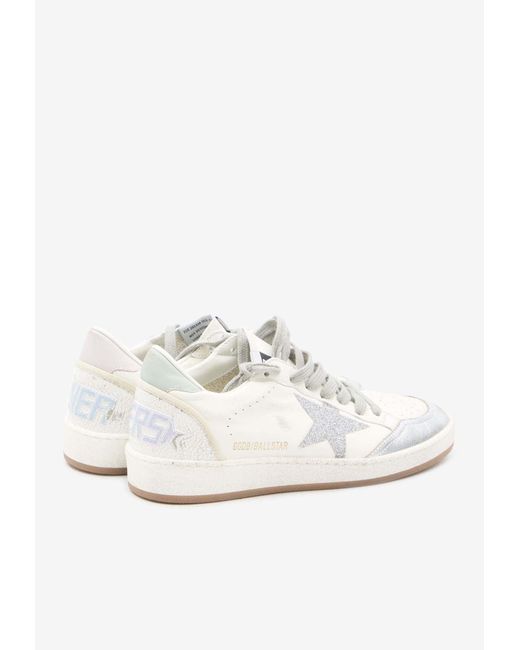 Golden Goose Deluxe Brand White Ball-Star Low-Top Sneakers