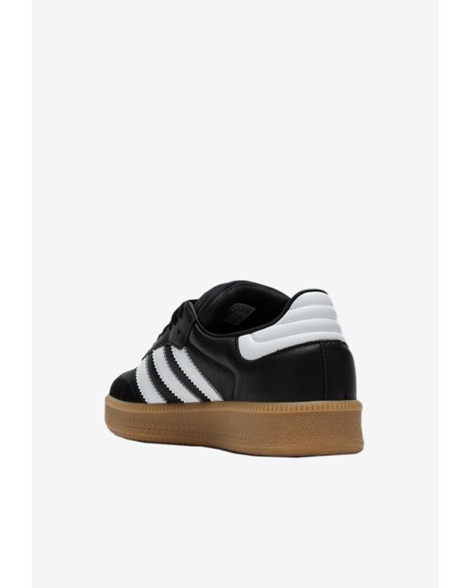 Adidas Originals Black Samba Xlg Leather Low-Top Sneakers for men