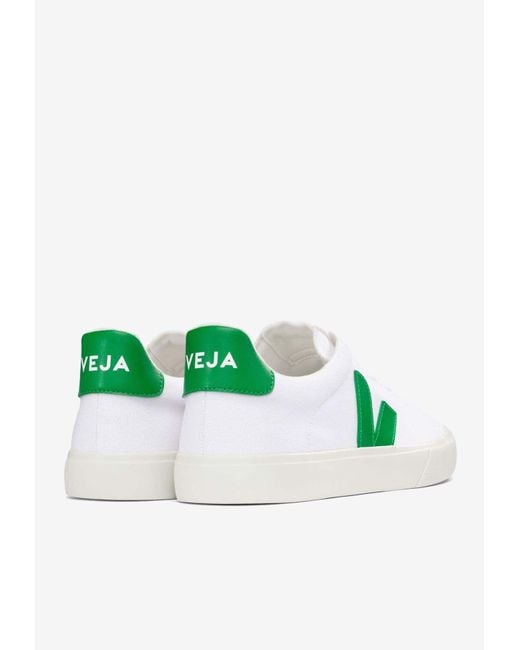 Veja White Campo Low-Top Canvas Sneakers for men
