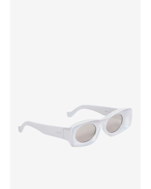 Loewe White X Paula'S Ibiza Rectangular Sunglasses