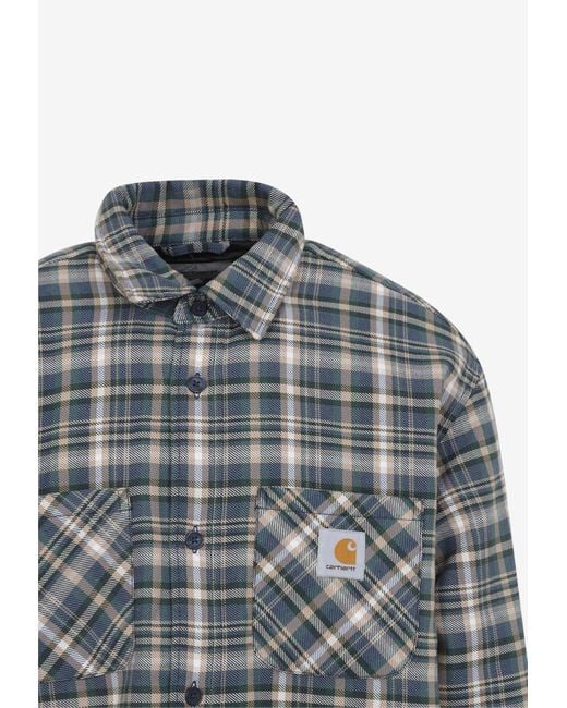 Carhartt Gray Checked Overshirt for men