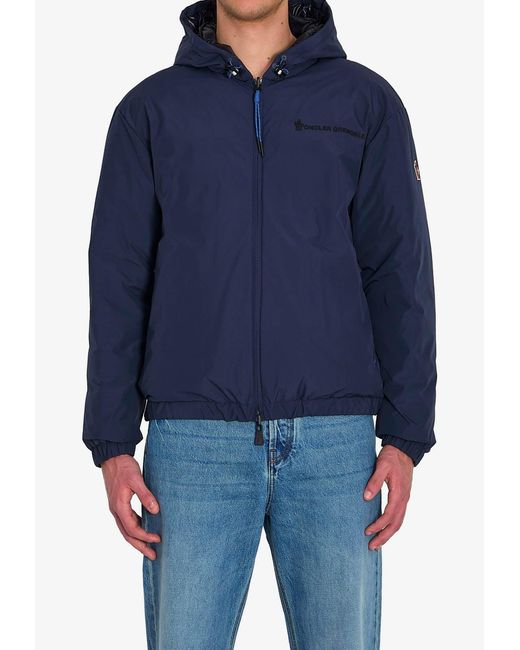 Moncler Blue Berguns Reversible Down Jacket for men