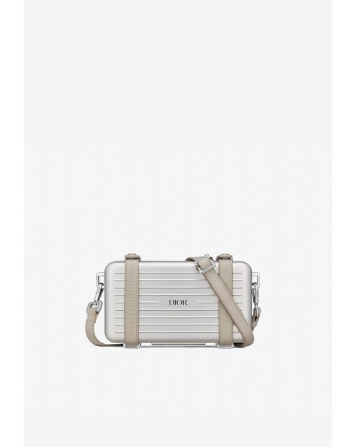 Dior White X Rimowa Aluminum Pouch Bag