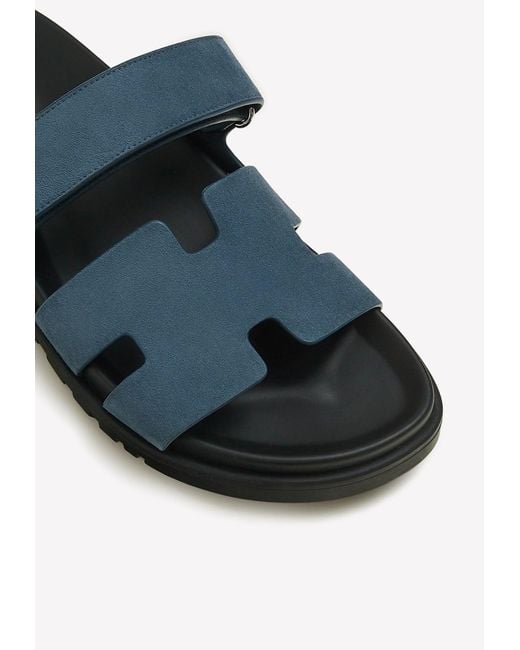 Hermès Blue Chypre Sandals for men