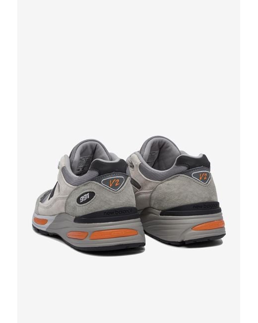 New Balance Gray 991V2 Low-Top Sneakers for men