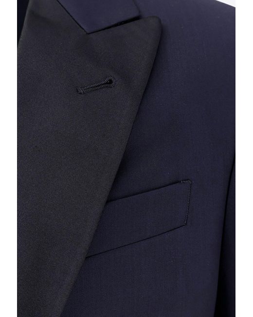 Giorgio Armani Blue Wool Single-Breasted Suit for men